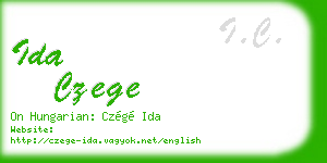 ida czege business card