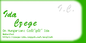 ida czege business card